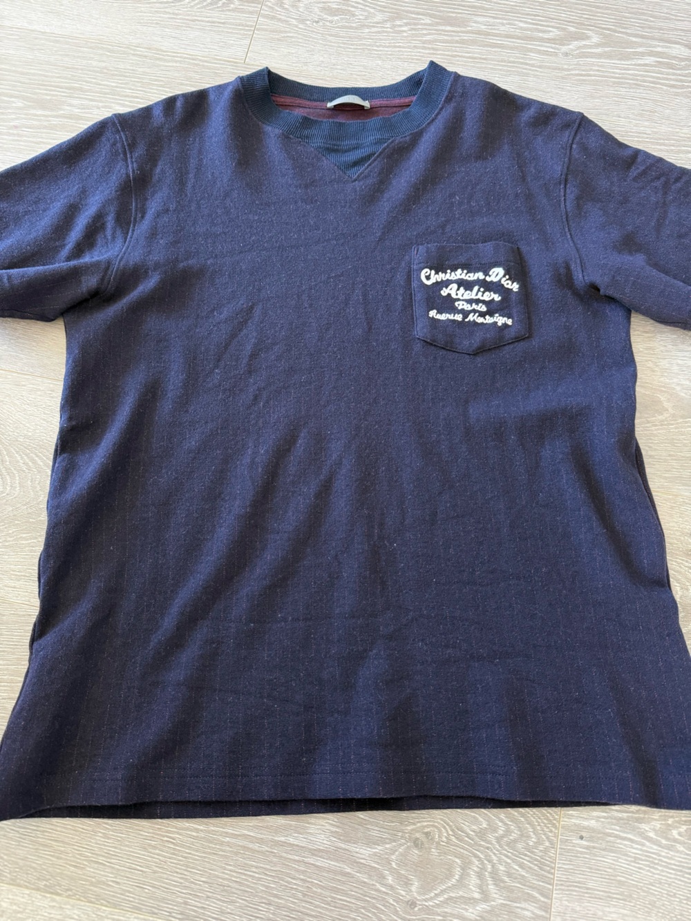 Christian Dior Pinstripe Atelier Pocket T-shirt